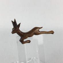 Load image into Gallery viewer, 1940s 1950s Vintage Wooden Leaping Stag Brooch - Prancing Deer Pin