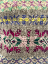 Load image into Gallery viewer, Original 1940s Fair Isle Slipover in Pink, Green, Purple and Yellow - Bust 36 37 38