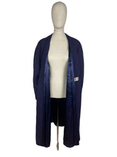 Load image into Gallery viewer, Original Volup 1950's Edge to Edge Dark Blue Wool Coat - Bust 42 44