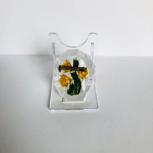 Load image into Gallery viewer, Yellow Lucite Brooch and Earring Set