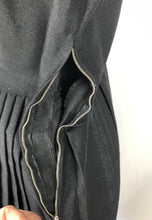 Load image into Gallery viewer, REPRODUCTION 1950s Belted Black Dress with Pleated skirt - Bust 40