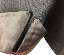 Load image into Gallery viewer, 1940s Black Jacket with Double Collar, Satin Trim and Glass Buttons - B35 36