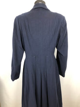 Load image into Gallery viewer, 1940s Volup Fit and Flair Princess Coat in Navy Wool - Bust 38 40 42