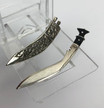 Load image into Gallery viewer, 1940s Silver Sword and Scabbard Brooch