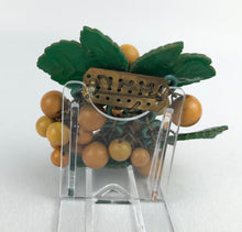 Load image into Gallery viewer, 1940s Big Bakelite Brooch of Grapes on a Vine
