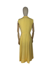 Load image into Gallery viewer, Original 1930's Lemon Yellow Silk Dress with Pretty Tie Neck - Bust 34 36 *
