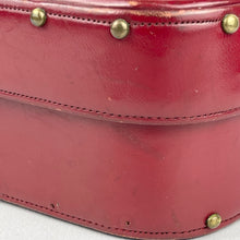 Load image into Gallery viewer, Fabulous Original 1950's Deep Red Studded Box Bag by Eros - Fabulous Vintage Bag *