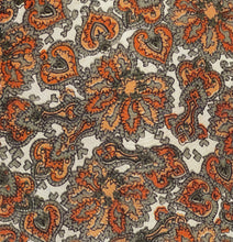 Load image into Gallery viewer, Original 1950's Artificial Silk Blouse in Autumnal Print - Button Back with Bow Detail - Bust 40