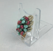 Load image into Gallery viewer, Original 1940s Make Do and Mend Bouquet of Flowers Brooch