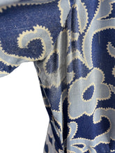 Load image into Gallery viewer, Wounded But Wearable Original 1940's Volup Two Tone Blue Summer Dress in Soft Linen - Much Loved - Bust 42 44