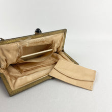 Load image into Gallery viewer, 1920s 1930s Petit Point Black Floral Evening Bag