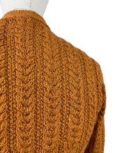 Load image into Gallery viewer, Reproduction 1930's Long Sleeved Cable Hand Knitted Jumper with Neat Bow at the Neck - Bust 33 34 35