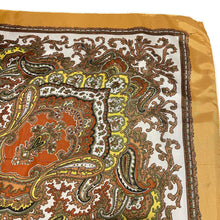 Load image into Gallery viewer, Vintage Paisley Print Scart In Autumnal Shades of Chestnut, Brown, Green and Yellow - Makes a Great Headscarf