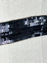 Load image into Gallery viewer, Original 1930's Black and Gold Sequin and Beaded Belt - Waist 25 26