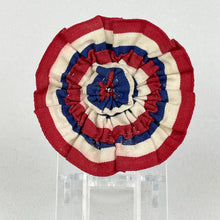 Load image into Gallery viewer, Original 1930's King George VI Coronation Rosette Pin - Patriotic Pin