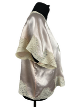 Load image into Gallery viewer, Original 1930's 1940's Pale Pink Satin Bed Jacket with Lace Trim - Bust 34 36