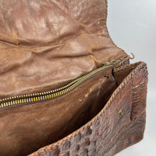 Load image into Gallery viewer, Original 1930's or 1940's Crocodile Skin Bag - Smart Piece - Wounded But Useable