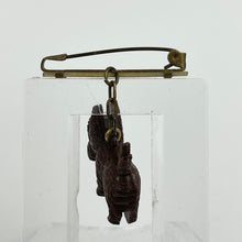 Load image into Gallery viewer, Original 1940s Dangling Brown Scottie Dog Brooch