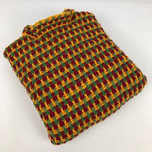 Load image into Gallery viewer, Reproduction 1930s Autumnal Stripe Knit in Red, Green and Mustard - Bust 35” 36” 37”