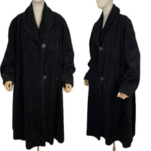 Load image into Gallery viewer, Original 1930's True Volup Inky Black Faux Fur Teddy Bear Coat by Corby - Bust 48*