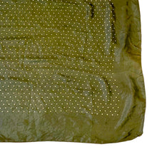 Load image into Gallery viewer, Wounded But Wearable Original 1940's Forest Green and White Polka Dot Silk Headscarf
