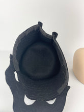 Load image into Gallery viewer, Original 1930s Black Fur Felt and Sequin Evening Hat