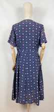 Load image into Gallery viewer, Volup Original 1940s Pure Silk Stripe Day Dress - Bust 42 44