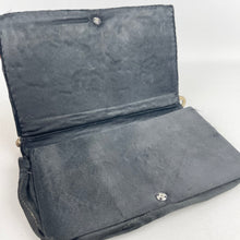 Load image into Gallery viewer, Vintage Black Velvet Evening Bag with Metallic Gold Embroidery