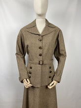 Load image into Gallery viewer, Reproduction Volup 1930s Brown Check Belted Walking Suit for a 44-36-46