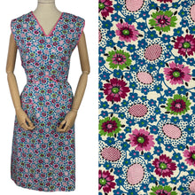 Load image into Gallery viewer, Original 1940's Volup Floral Cotton Apron - Deadstock - Would Make A Great Summer Dress - Bust 46 48