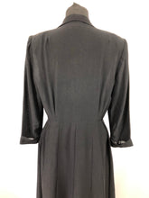 Load image into Gallery viewer, 1940s Black Dress with Applique Detail - Bust 40 42