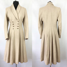 Load image into Gallery viewer, Original 1940s Double Breasted Fit and Flair Princess Coat - Bust 36 38