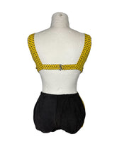 Load image into Gallery viewer, Original 1950's Black and Yellow Polka Dot Bikini - Bust 32 - Vintage Swimwear *