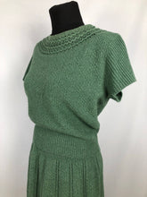 Load image into Gallery viewer, 1950s Sage Green Three Piece Acrylic Knit Set By Orlon - Bust 38 40