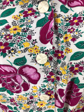 Load image into Gallery viewer, 1940s Floppy Cotton Dress with Pink Roses Print - Bust 40 42