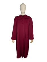 Load image into Gallery viewer, 1940s Rich Red Gaberdine Coat with Pockets - Shawl Collar - Great Swing Coat - Bust 38 40 42 *