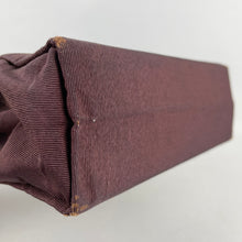 Load image into Gallery viewer, Original 1940's Fassbender Bag in Dark Burgundy Grosgrain with Gold-Tone Fixings