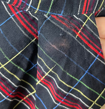 Load image into Gallery viewer, Original 1940’s 1950’s Black and Plaid Fine Cotton Dress with Glass Buttons - Bust 38 *