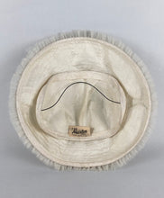 Load image into Gallery viewer, Original 1950s White Summer Hat with Net Trim - A Marten Hat