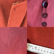 Load image into Gallery viewer, Original 1920s or 1930s Rust Coat with Real Astrakhan Fur Collar - Bust 33 34