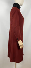 Load image into Gallery viewer, Original 1920s or 1930s Rust Coat with Real Astrakhan Fur Collar - Bust 33 34