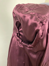 Load image into Gallery viewer, REPRODUCTION 1940s Blue Wool Coat with Burgundy Soutache Trim and Tie Belt - Bust 40 42