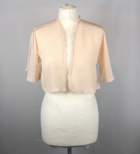 Load image into Gallery viewer, 1930s 1940s Pale Peach Rayon Bed Jacket - B36