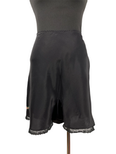 Load image into Gallery viewer, Original Duo of 1940's French Knickers - Black Rayon CC41 and Cream Satin with Lace Ruffle Trim - Waist 27 28