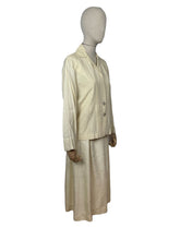 Load image into Gallery viewer, Original 1930's Pure Silk Suit - Smart Piece with Mother Of Pearl Buttons - 36-26-38