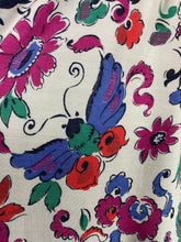 Load image into Gallery viewer, Original 1940s Novelty Print Cotton Smock with Smiling Chinese Dragon Design