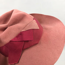 Load image into Gallery viewer, 1930s 1940s Pink Felt Fedora with Grosgrain Trim