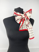 Load image into Gallery viewer, Original 1970's Does 1930's Black, Red and Cream Celia Birtwell Floral Scarf or Headscarf