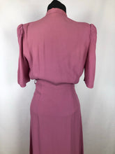 Load image into Gallery viewer, CC41 Rose Pink Crepe Day Dress - Bust 34" 36"