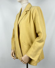 Load image into Gallery viewer, Original 1940s Pure Wool Swing Jacket In Soft Mustard Shade with Pockets - Bust 38 40 42